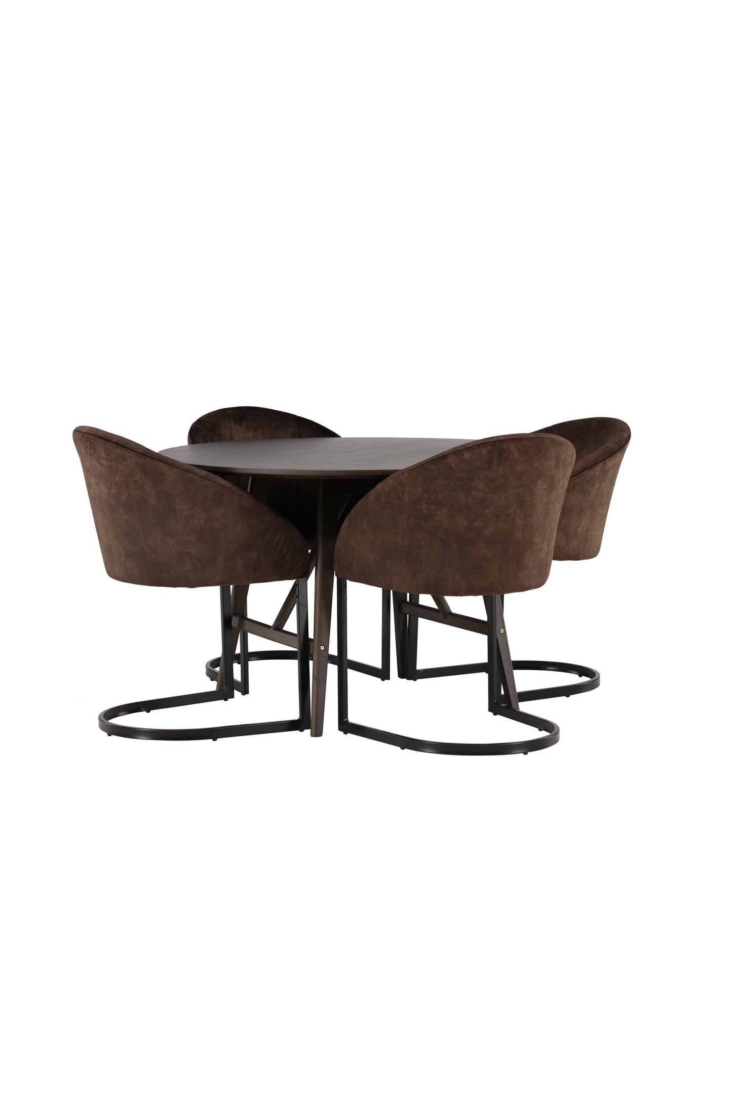 Kaseidon Matbord med Evening Stolarna – Bord: ⌀100 Stol: 65x82x56
