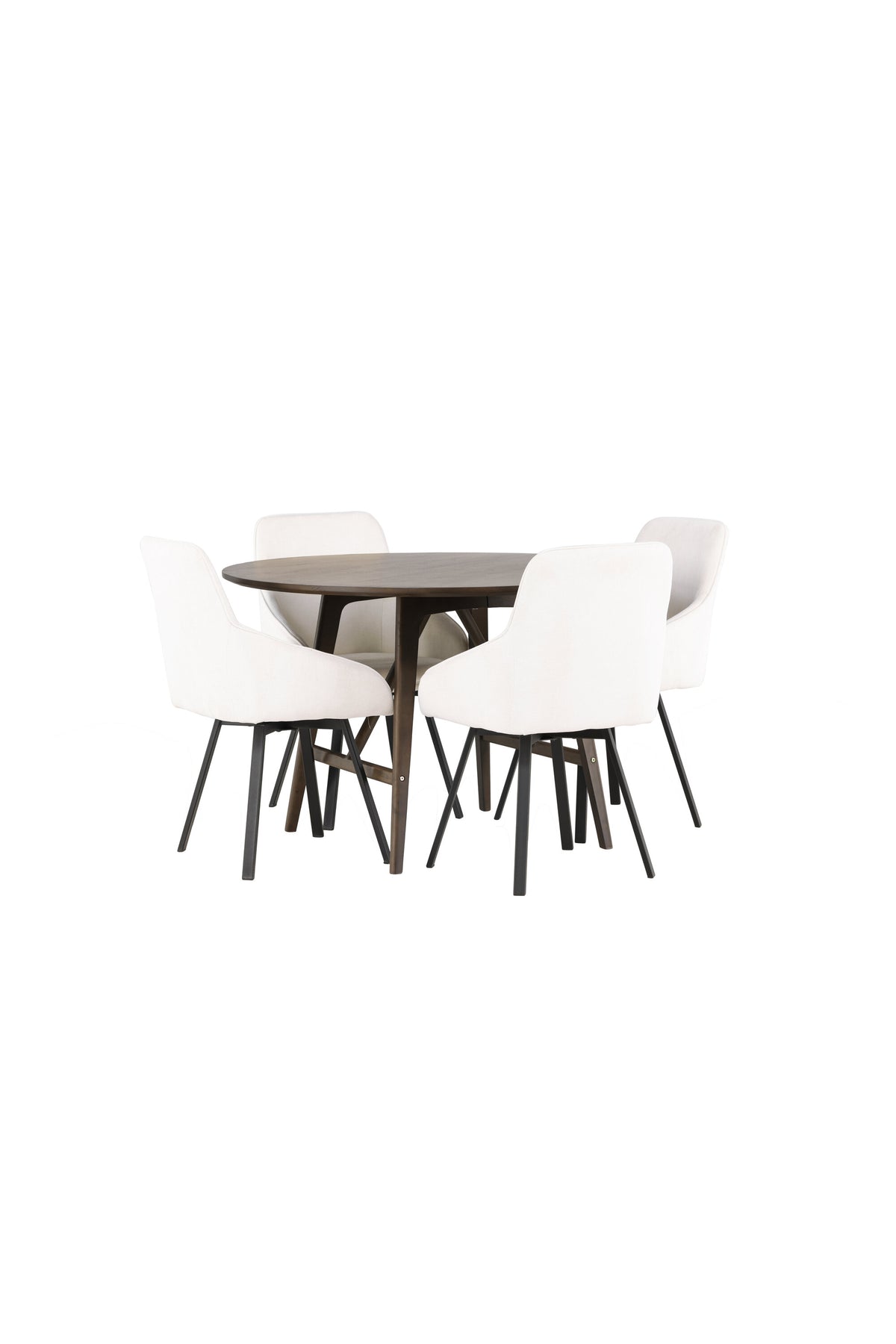 Kaseidon Matbord med Rosie Stolarna – Bord: ⌀100 Stol: 60x88x55