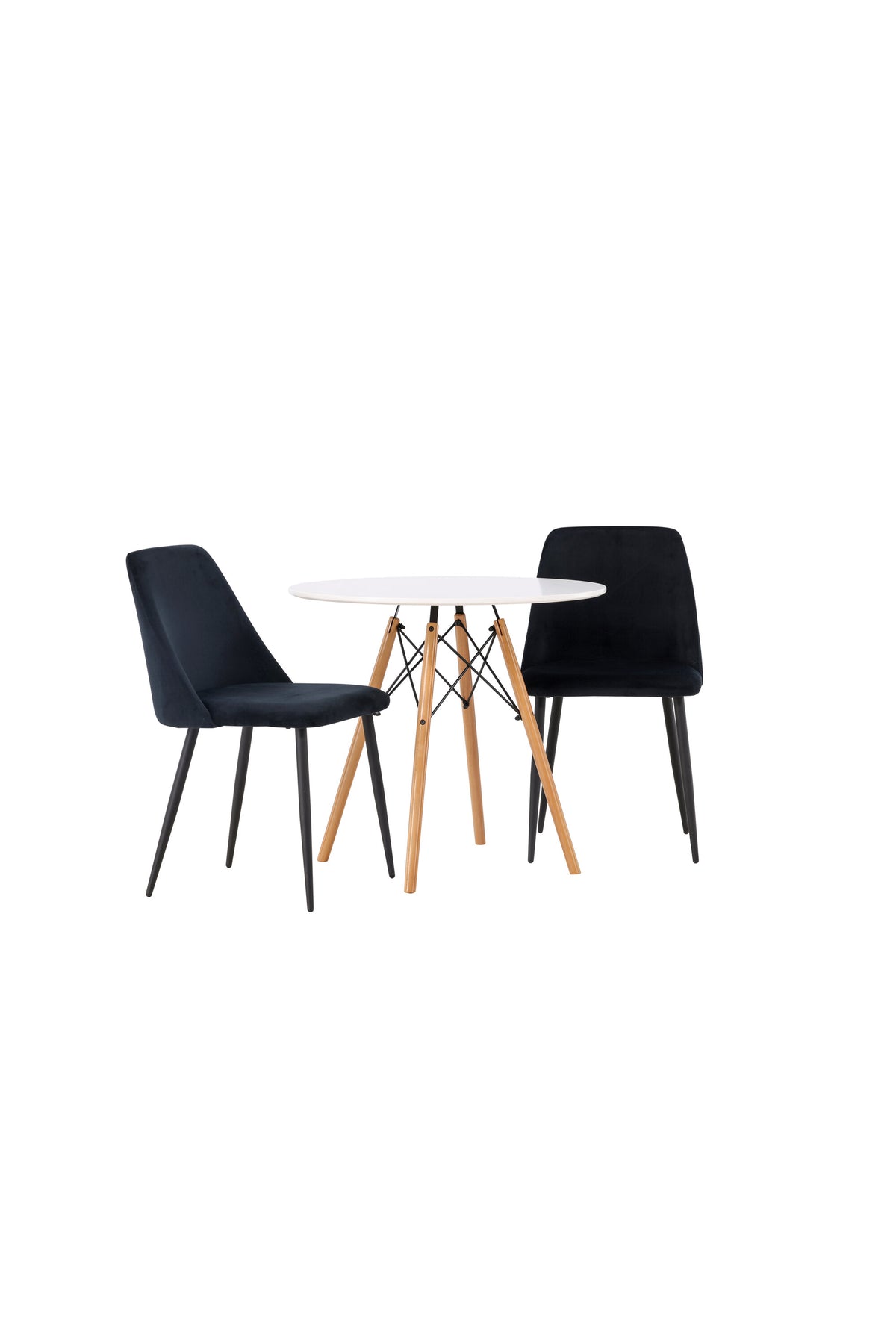 Danburi Matbord med Night Stolarna – Bord: ⌀60 Stol: 56x87x49