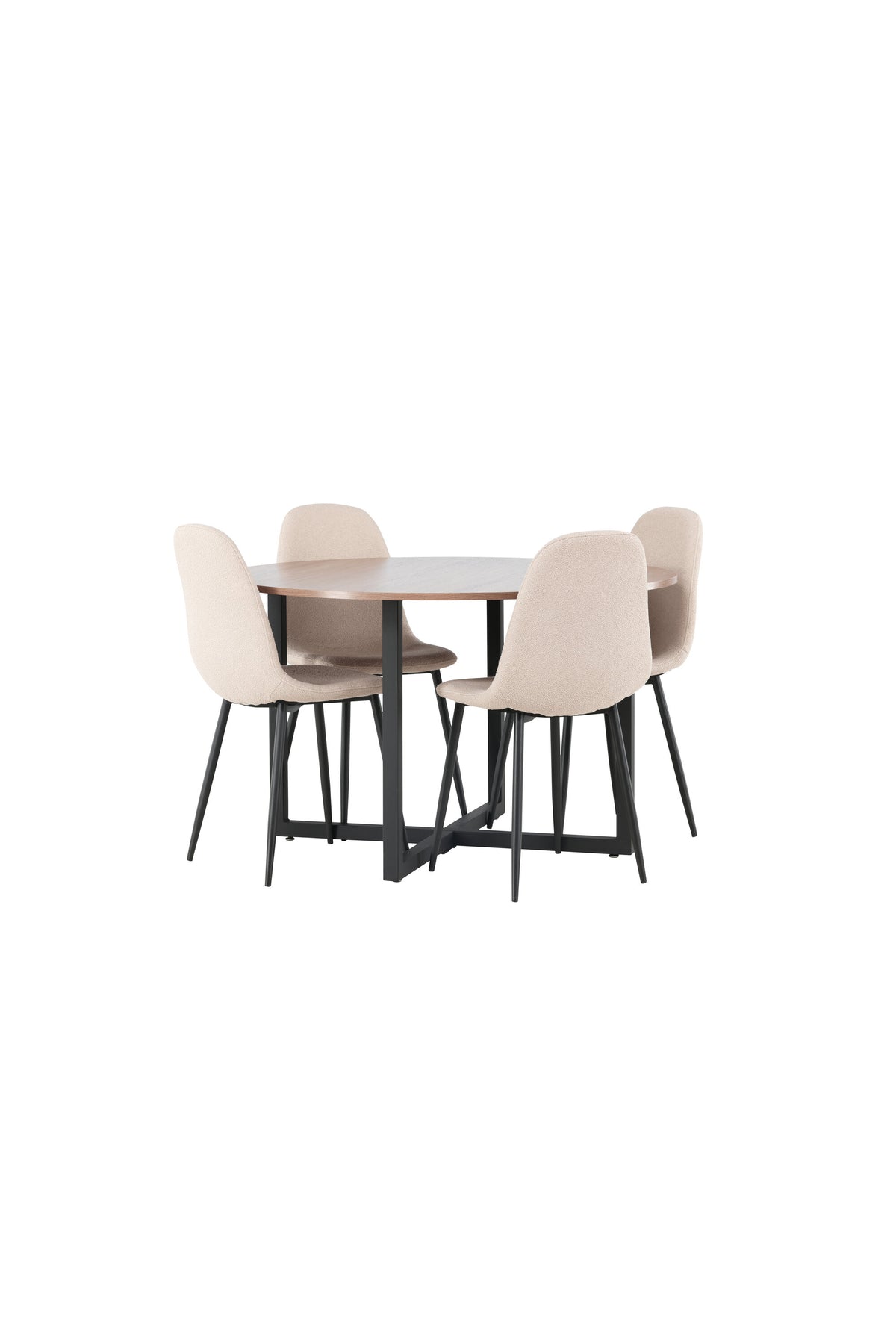 Durango Matbord med Polar Stolarna – Bord: ⌀120 Stol: 52x90x45