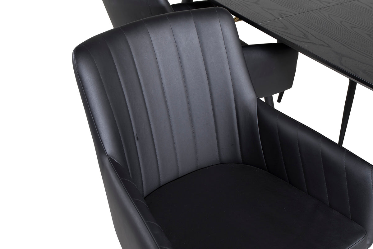 Gold Matbord med Comfort Stolarna