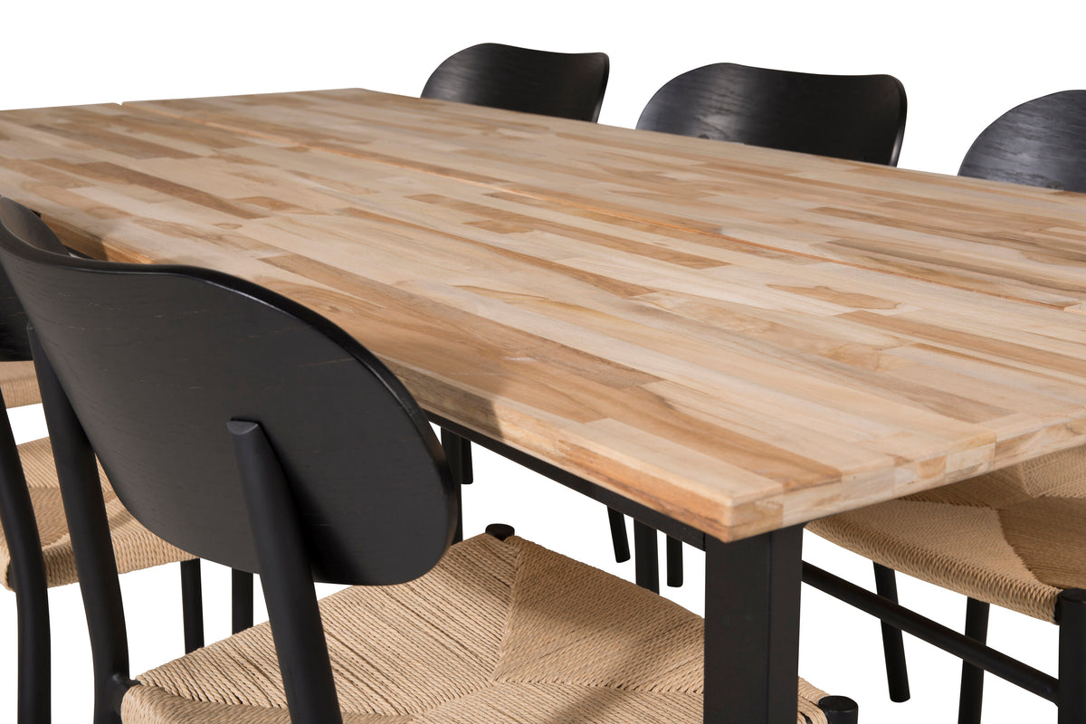 Cirebon Matbord med Polly Stolarna – Teak