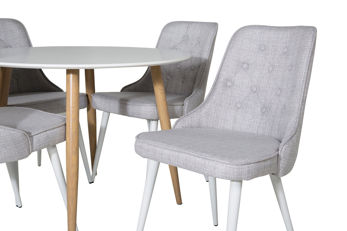 Plaza Matbord med Velvet Deluxe Stolarna – MDF