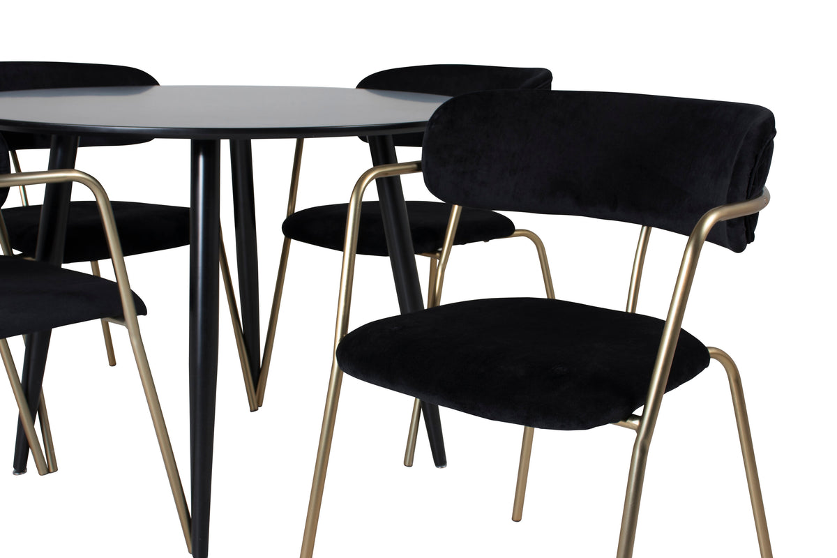 Plaza Matbord med Arrow Stolarna – MDF