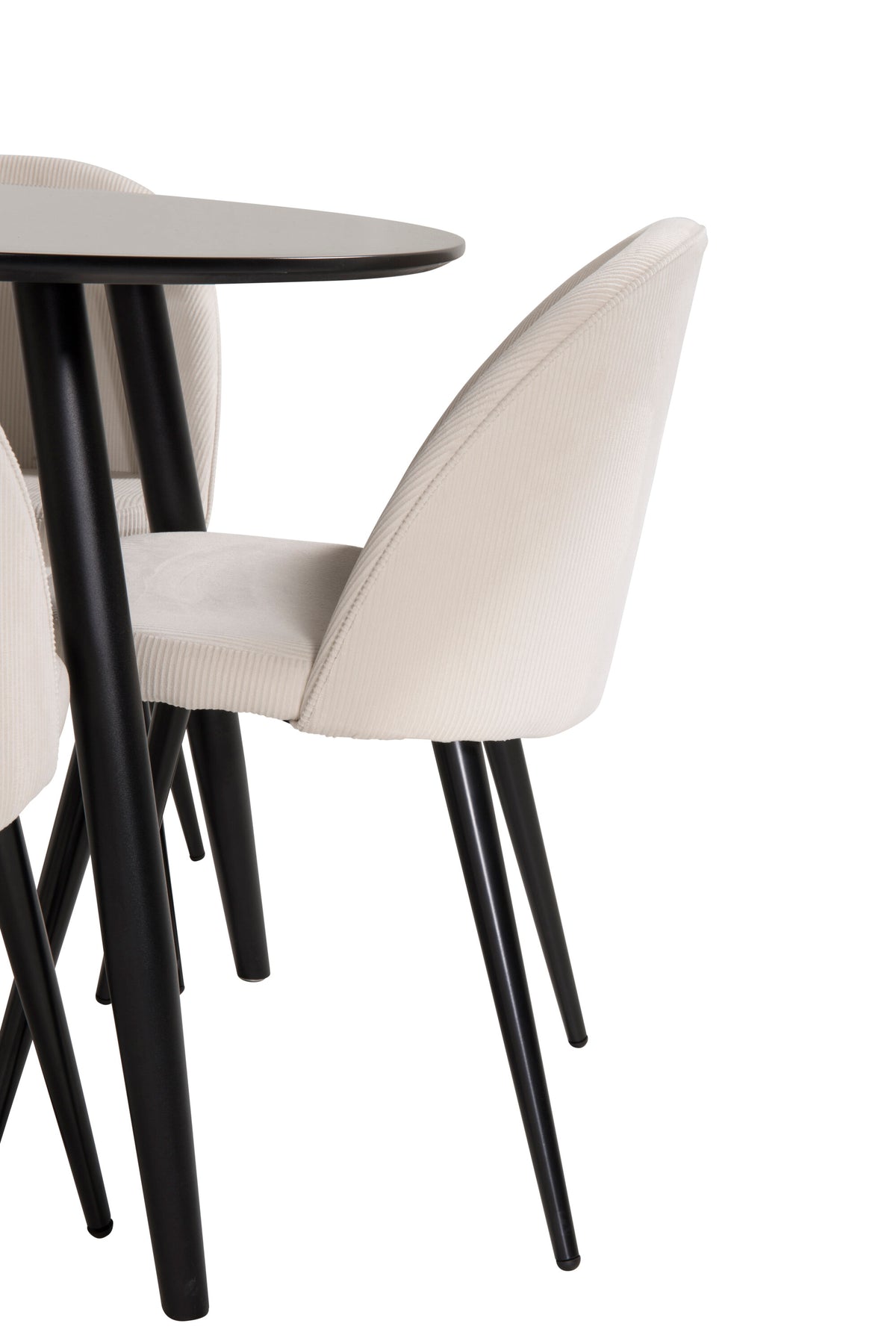 Plaza Matbord med Velvet Stolarna – MDF