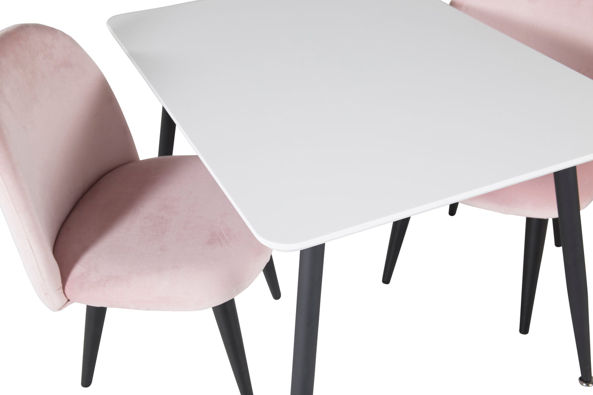 Polar Matbord med Velvet Stolarna – MDF
