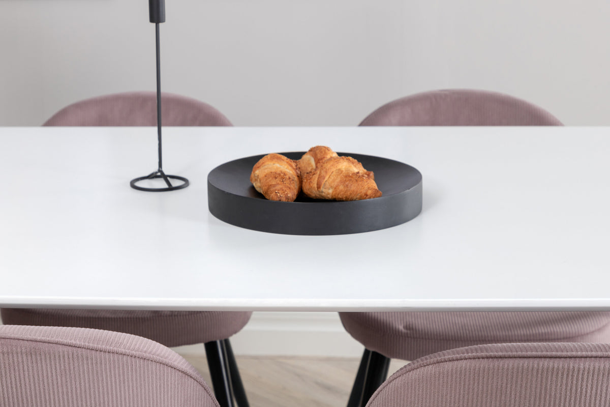 Polar Matbord med Velvet Stolarna – MDF
