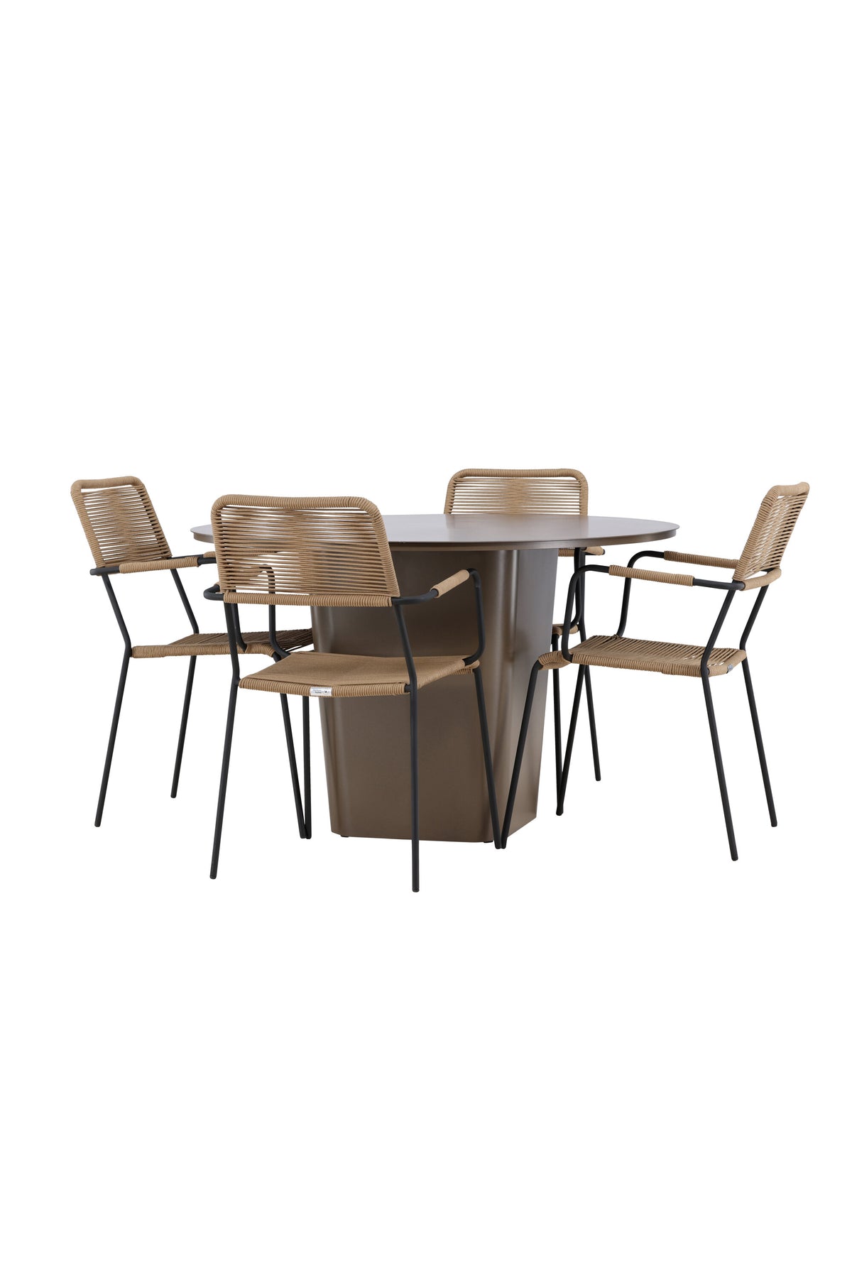 Santa Fe Matbord med Lindos Stolarna – Aluminium