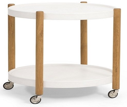Sammy soffbord 80X55 cm - Vit/Ek
