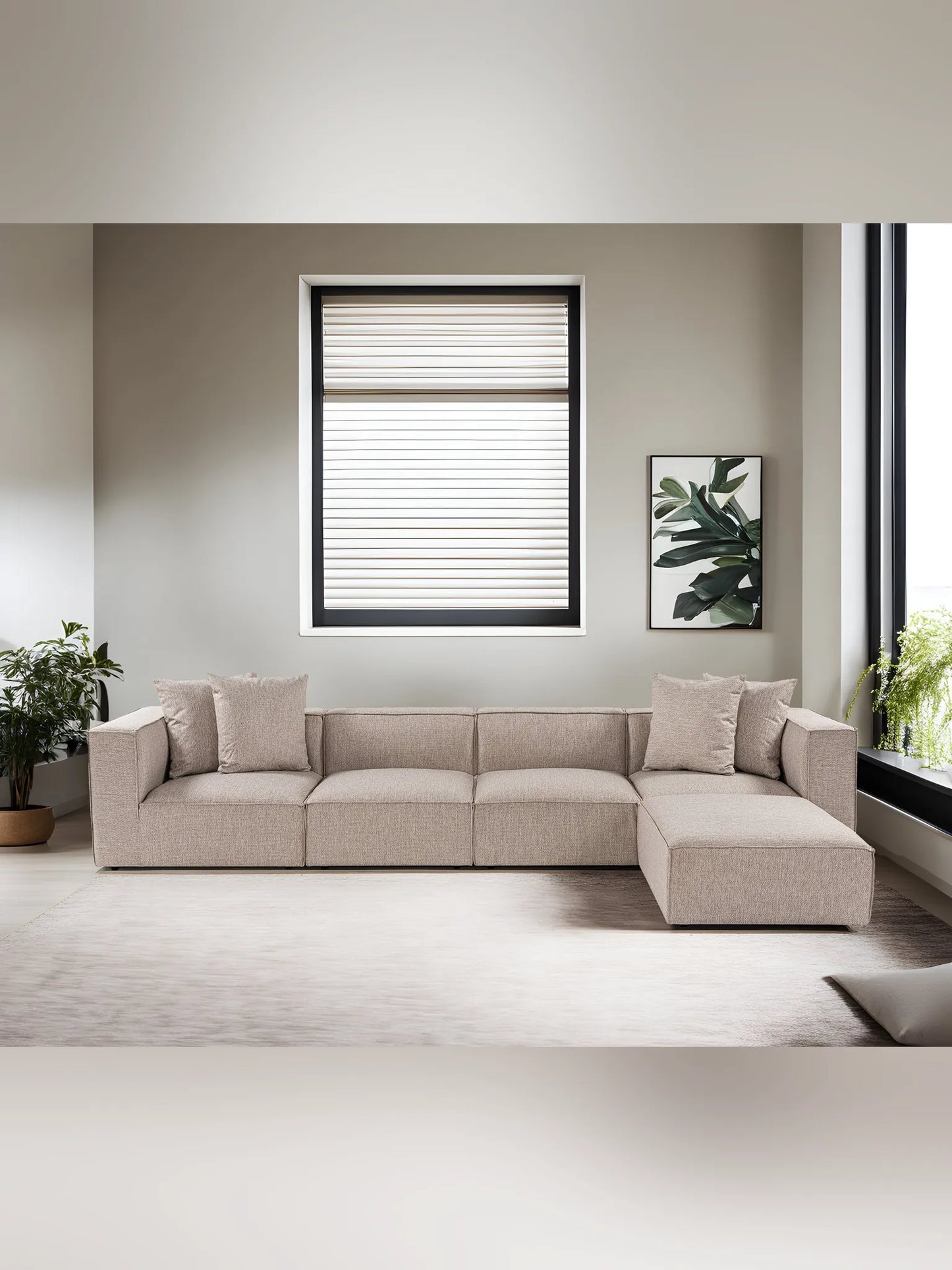 Sora (L1-O1-O1-1R-POUFFE ) hörnsoffa