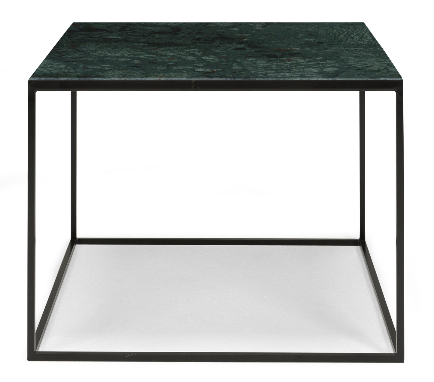 Stone Soffbord 60X60X48 Svart/ Grön marmor