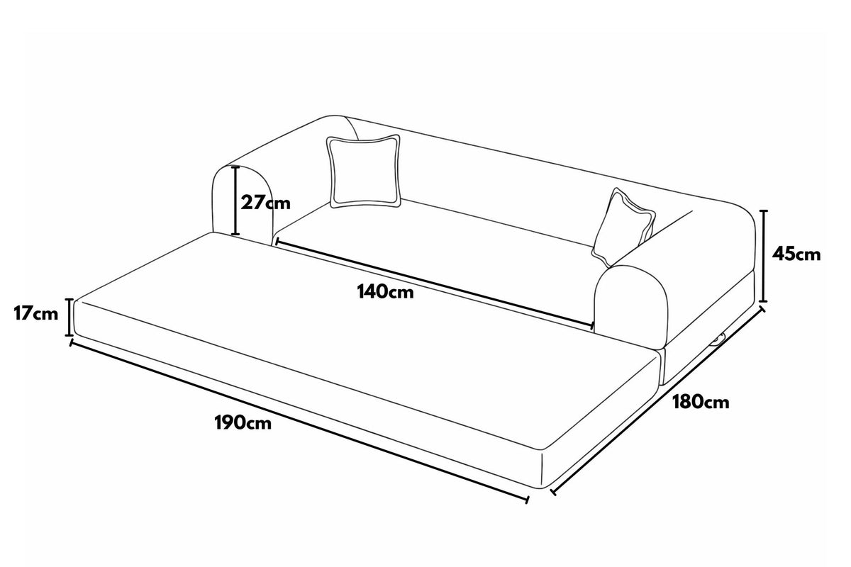 Legom Eco 3-sits bäddsoffa