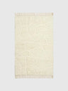 120x180 Handvävd ullmatta med fransar - Beige