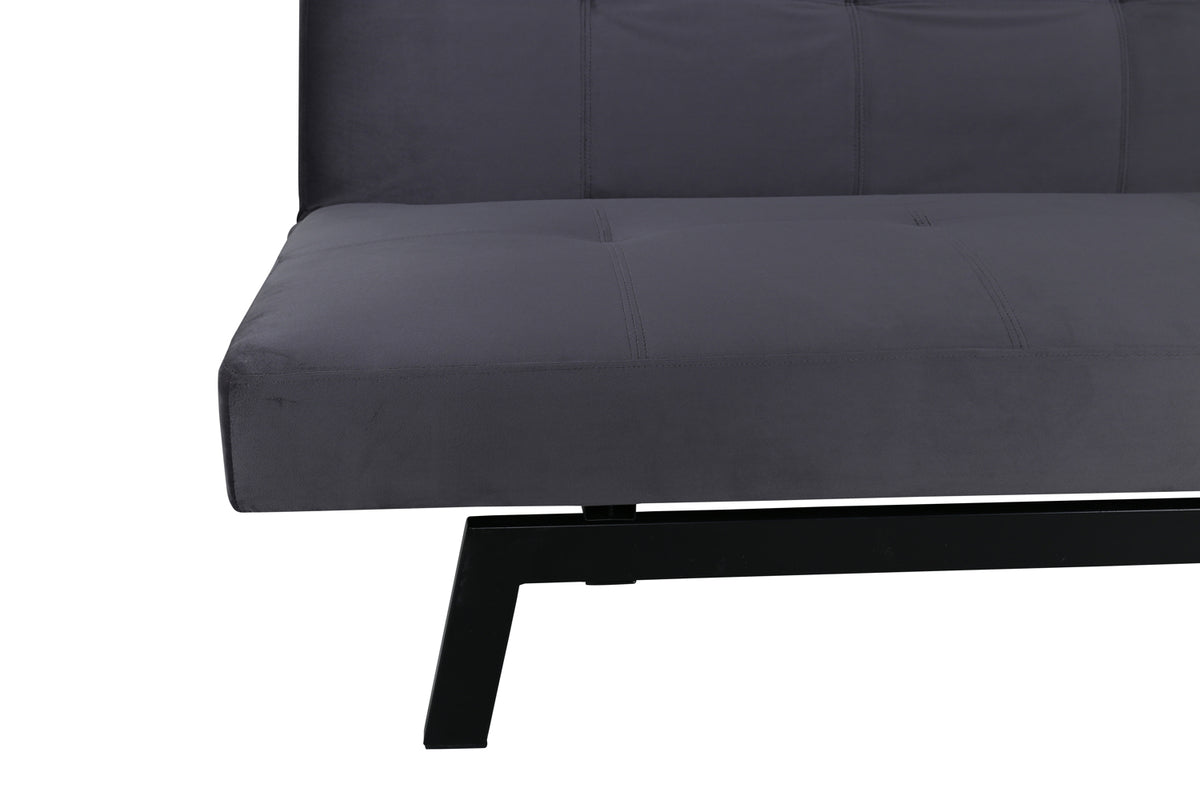 Bodil Sofabed - Black / Dark Grey Velvet