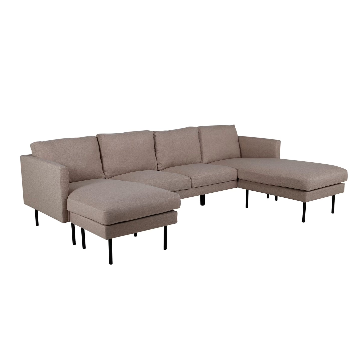 Zoom Divan U-soffa- Brun