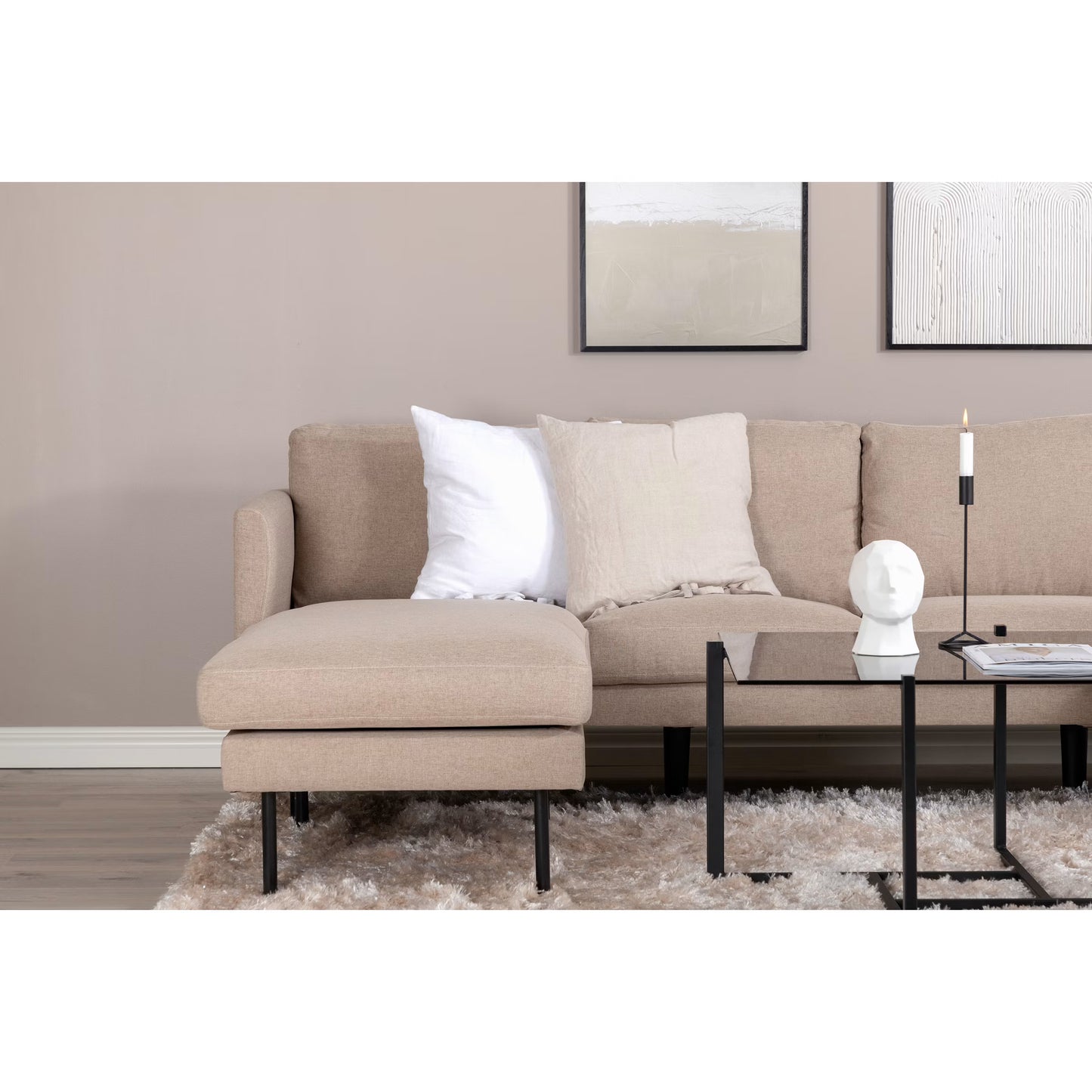 Zoom Divan U-soffa- Brun