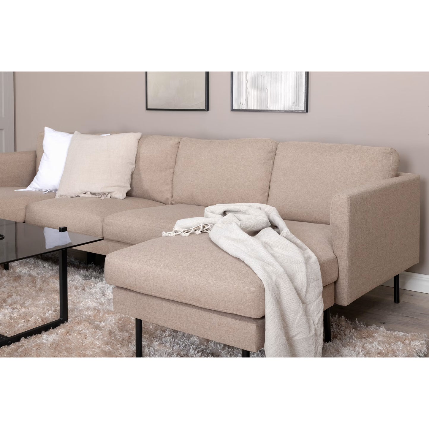 Zoom Divan U-soffa- Brun