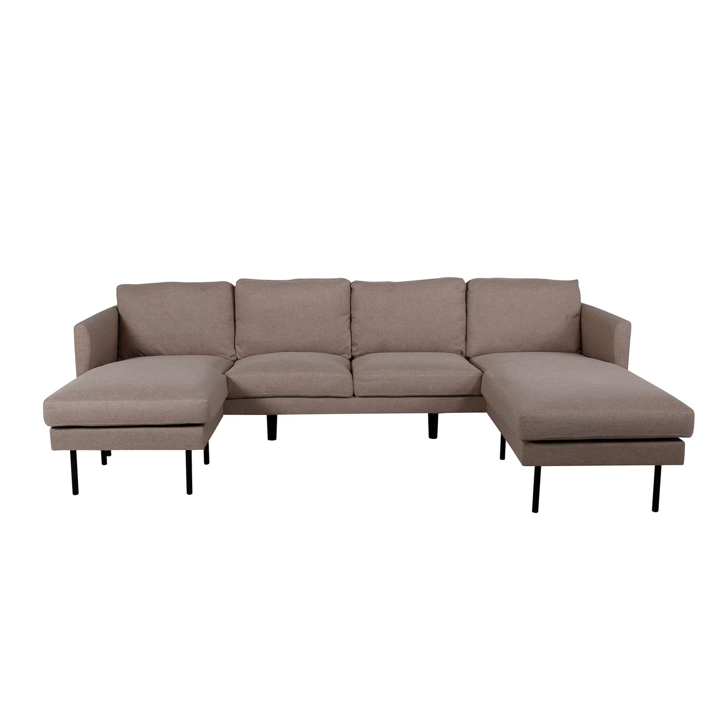 Zoom Divan U-soffa- Brun