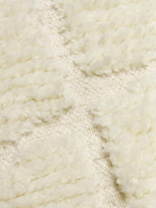 120x180 Handvävd ullmatta med fransar - Beige