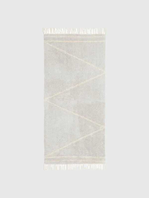 160x230 Handtuftad matta - Ljusgrå/Beige