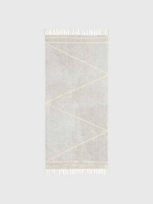160x230 Handtuftad matta - Ljusgrå/Beige