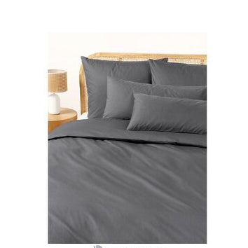 Duvet överkast i mörk grå