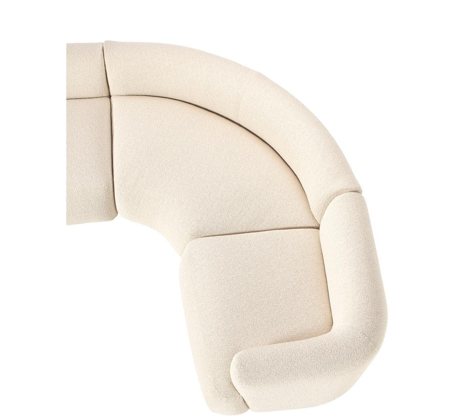 Sofia modulär boucle hörnsoffa (4-sits), B 312 x H 72 cm