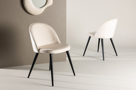 Velvet Matstolar Beige