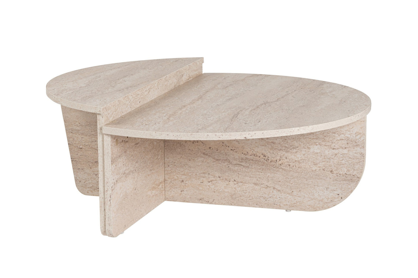 Orio soffbord 90x60 / 85x30 cm - Travertine