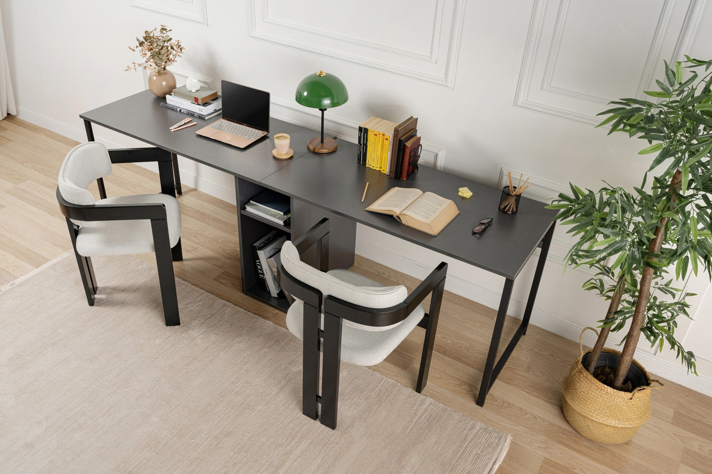 Twin Skrivbord - Anthracite, Black