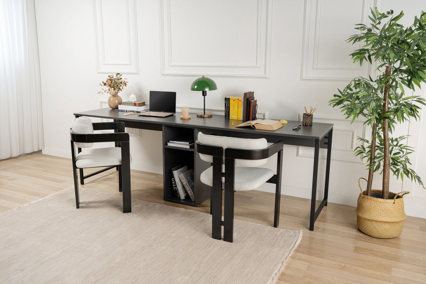 Twin Skrivbord - Anthracite, Black