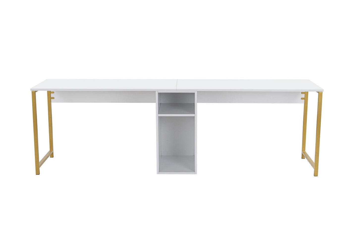 Twin Skrivbord - White, Gold