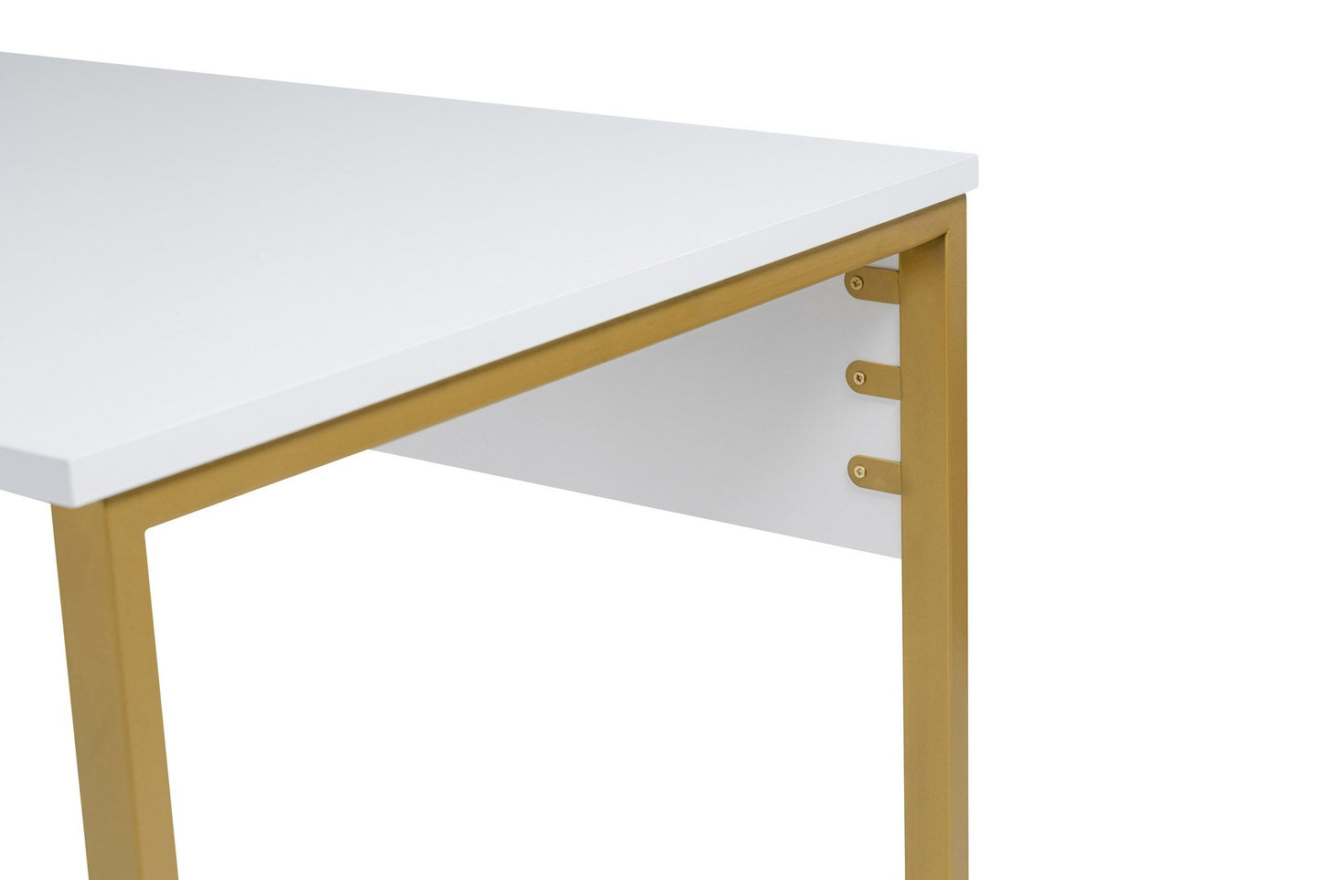 Twin Skrivbord - White, Gold