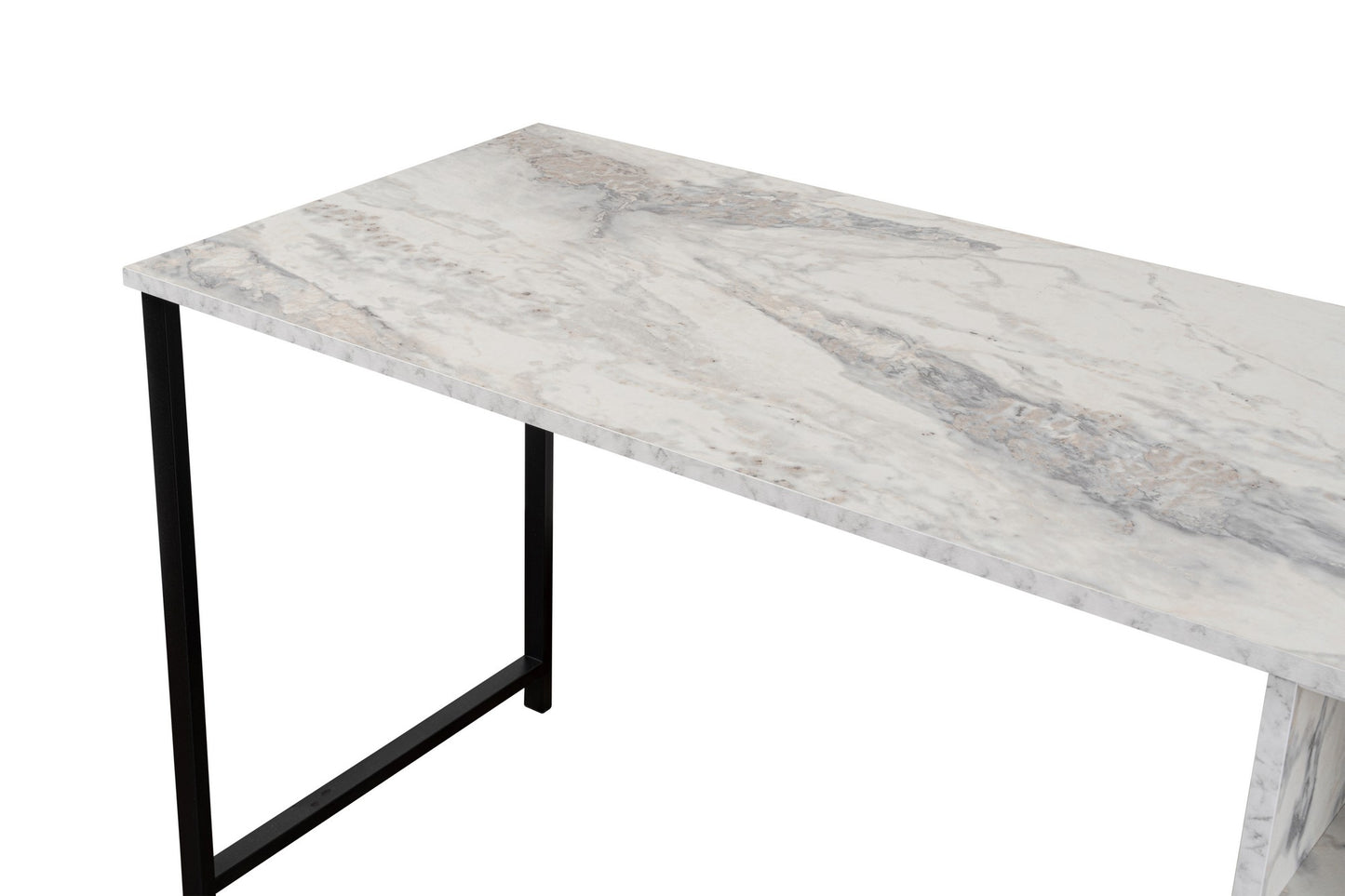 Twin Skrivbord - Freesia Marble, Black