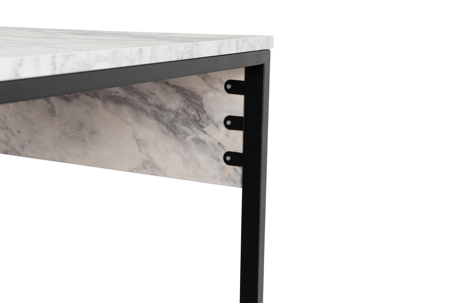 Twin Skrivbord - Freesia Marble, Black
