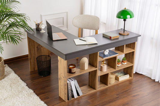 Vesper Skrivbord - Anthracite, Atlantic Pine