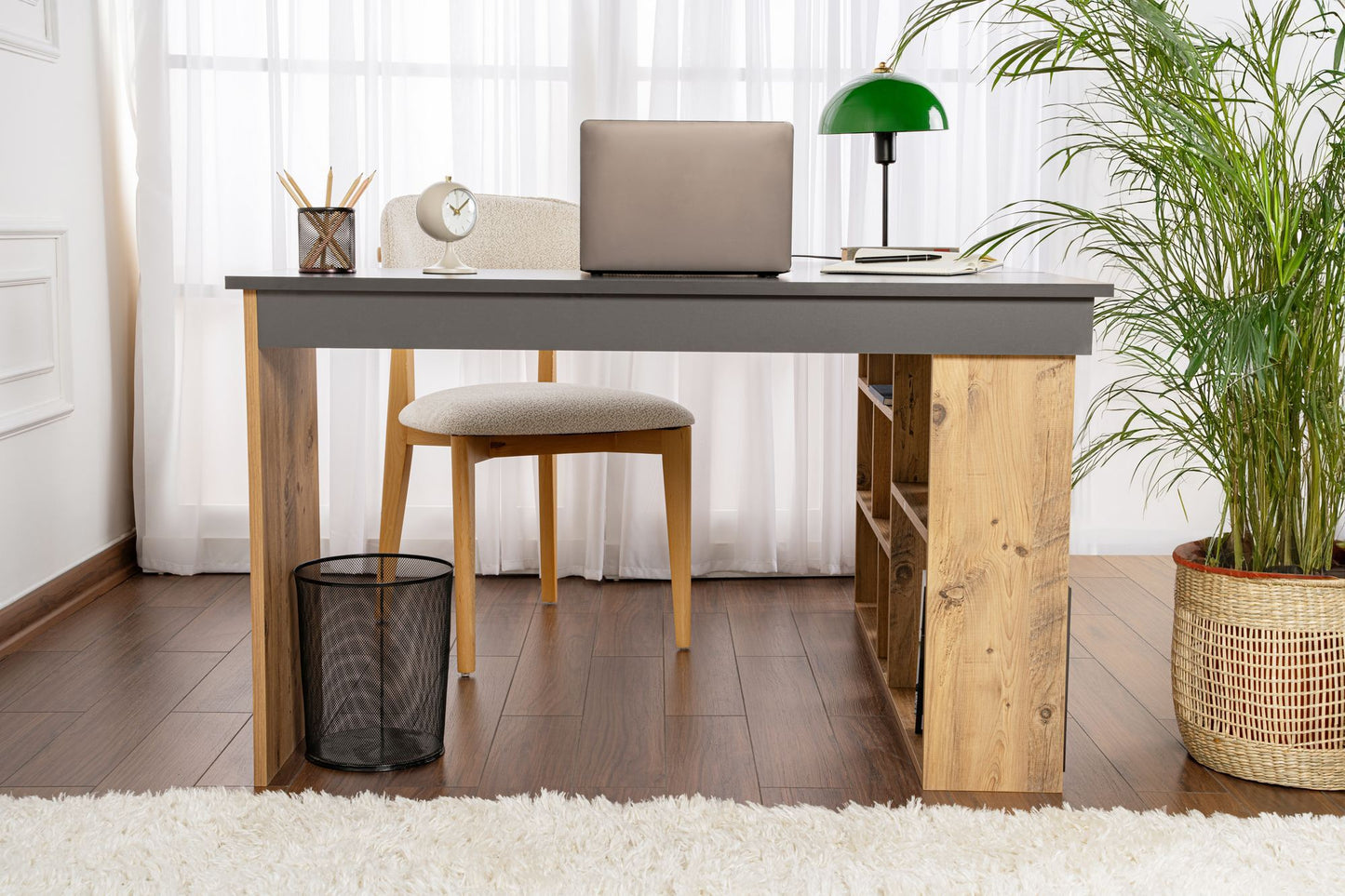 Vesper Skrivbord - Anthracite, Atlantic Pine