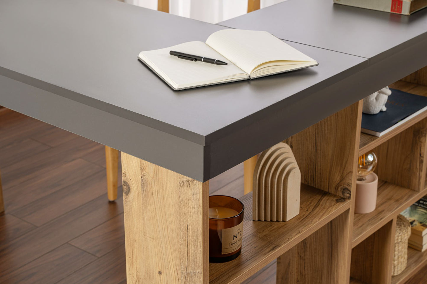 Vesper Skrivbord - Anthracite, Atlantic Pine