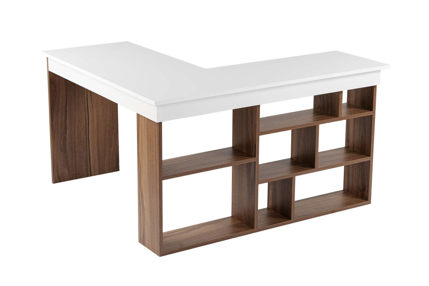 Vesper Skrivbord - Venezia Walnut, White