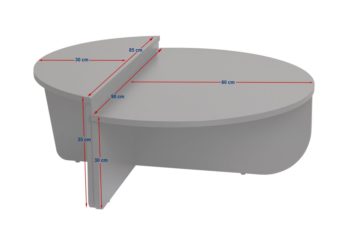 Orio soffbord 90x60 / 85x30 cm - Freesia Marble