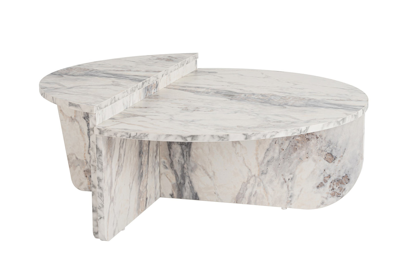 Orio soffbord 90x60 / 85x30 cm - Freesia Marble