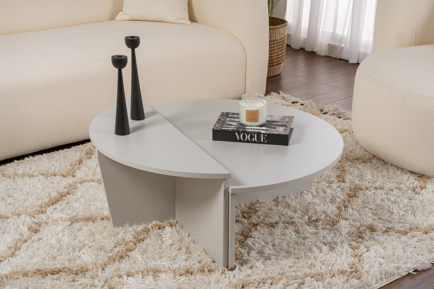 Orio soffbord 90x60 / 85x30 cm - Grey