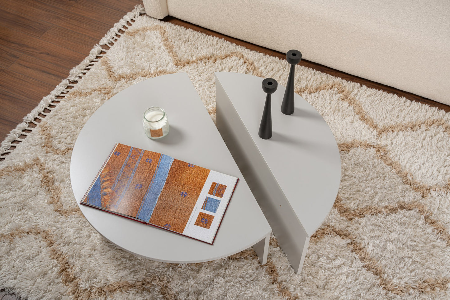Orio soffbord 90x60 / 85x30 cm - Grey