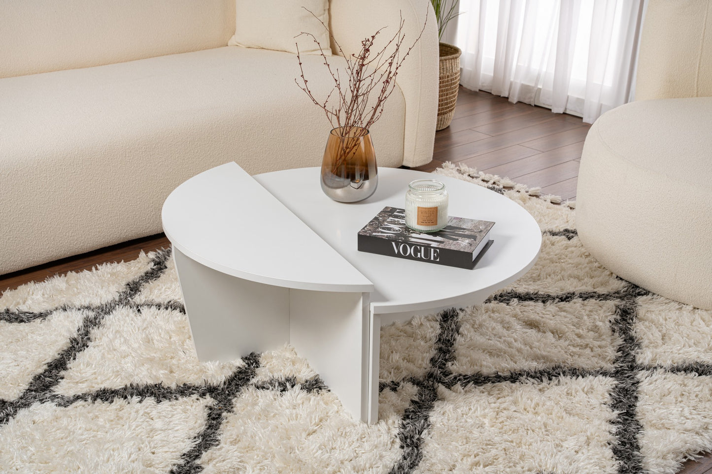Orio soffbord 90x60 / 85x30 cm - White