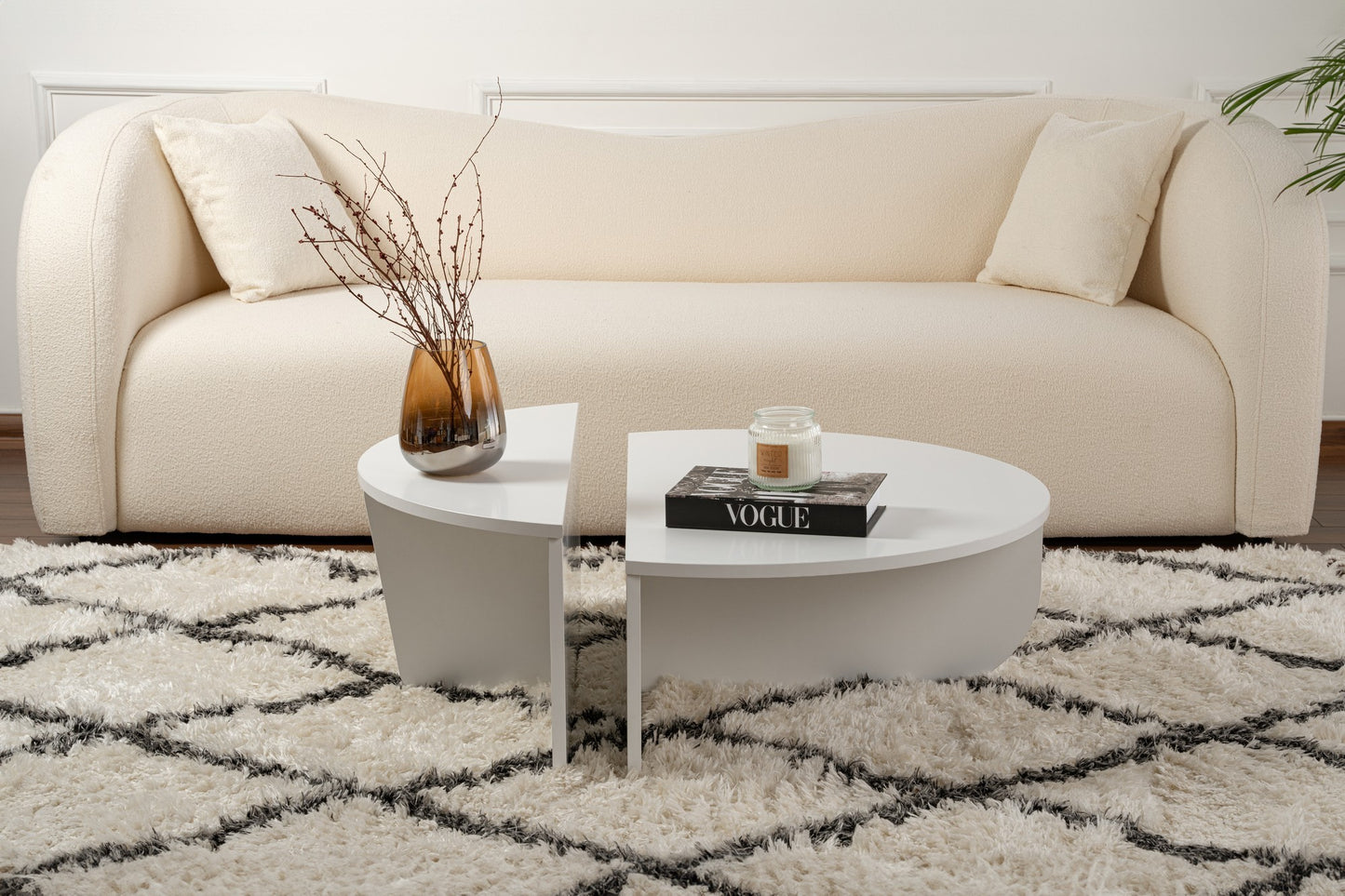 Orio soffbord 90x60 / 85x30 cm - White