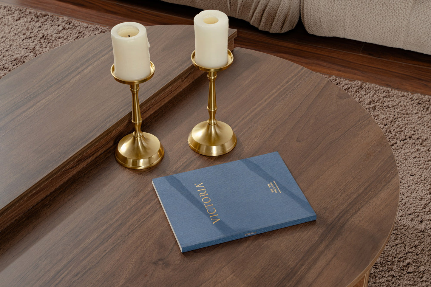 Orio soffbord 90x60 / 85x30 cm - Venezia Walnut