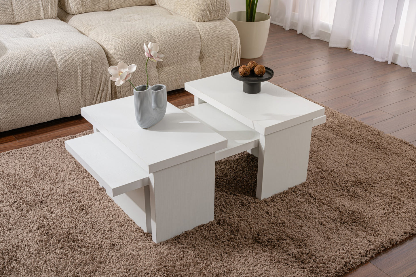 Sanctuary Soffbord 110x45/25x60 cm - Wood White