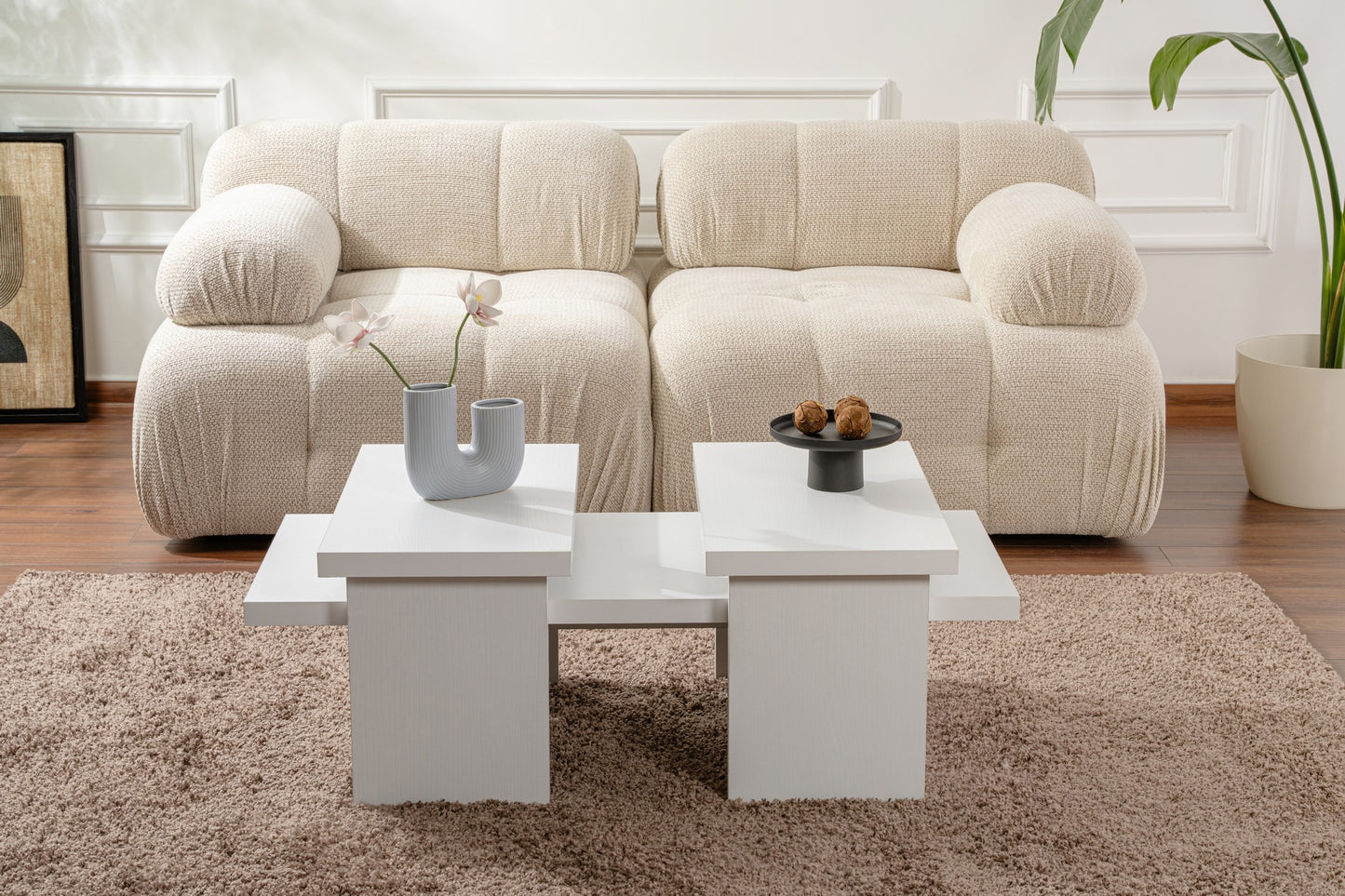 Sanctuary Soffbord 110x45/25x60 cm - Wood White