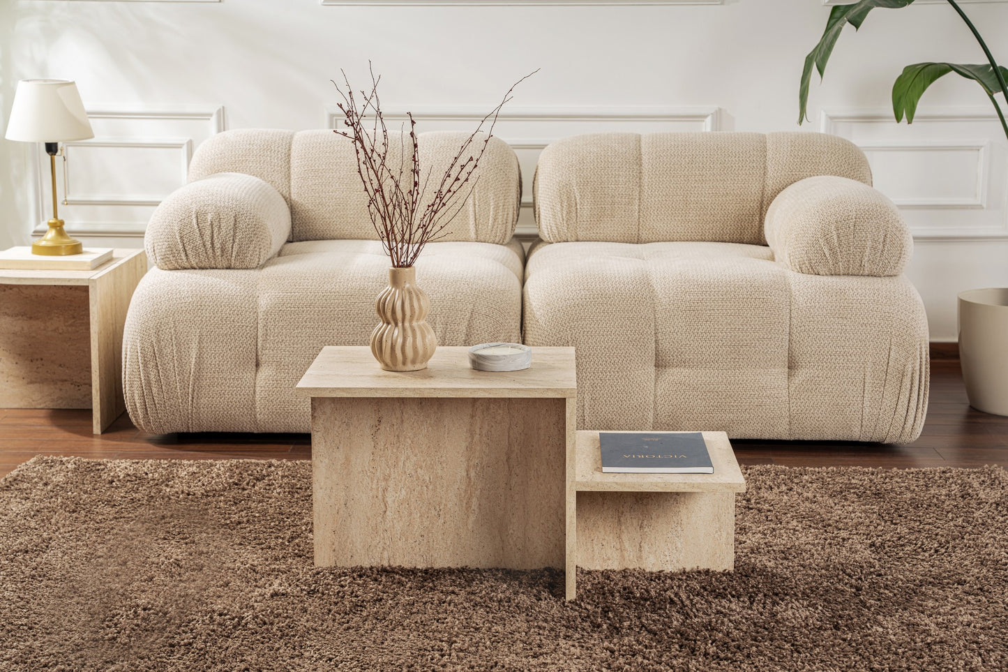 Harmony Soffbord - Travertine
