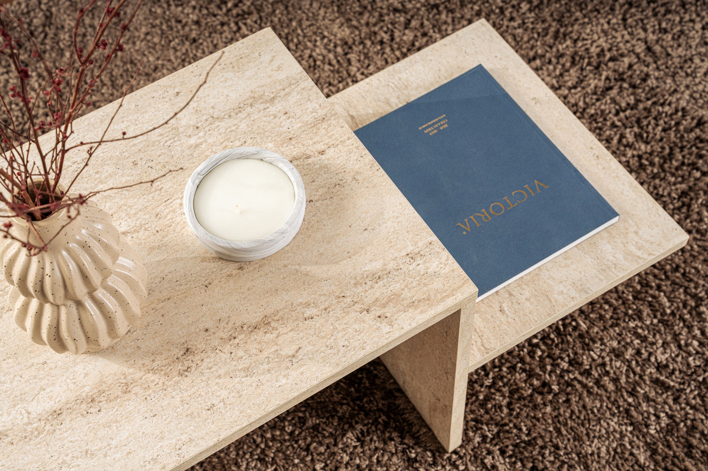 Harmony Soffbord - Travertine